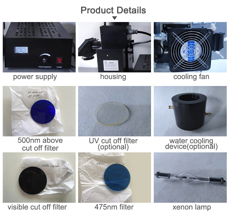 photochemical reactor xenon lamp configurations