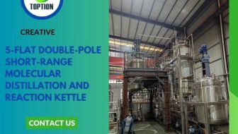 5-flat double-pole short-range molecular distillation and reaction kettle