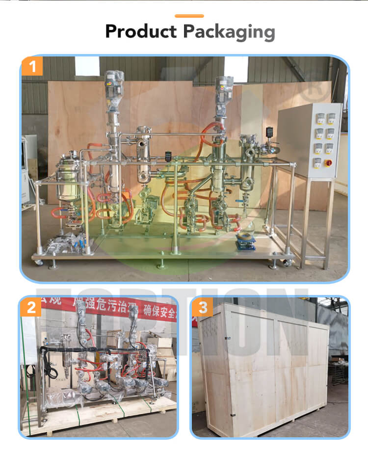 UL wiped film evaporator 2 stages;