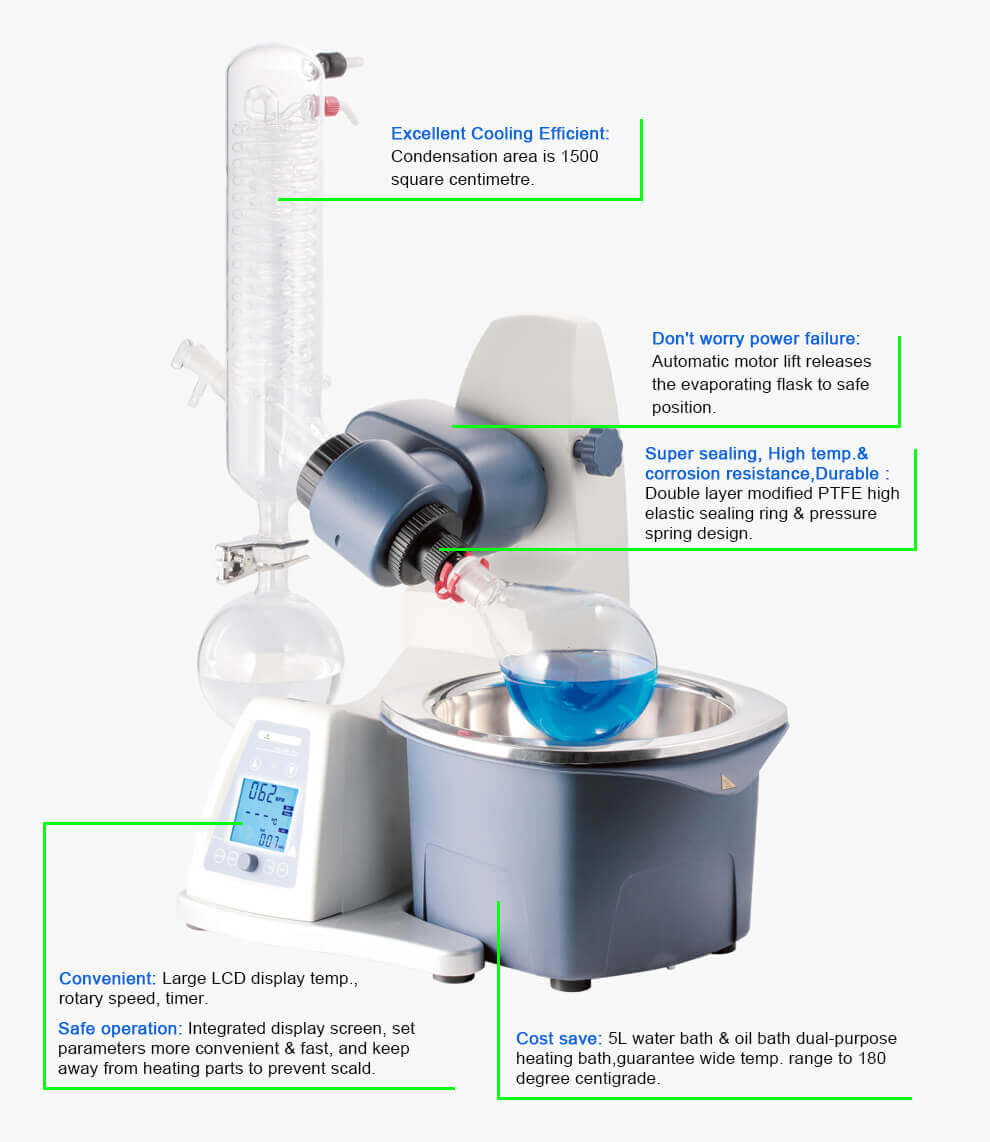 Small Rotary Evaporator Laboratory Alcohol Distillation Equipment;