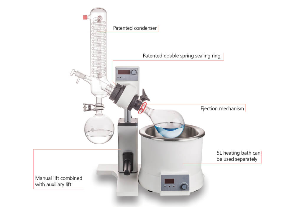 RE100-S Alcohol Distillation Rotary Evaporator;