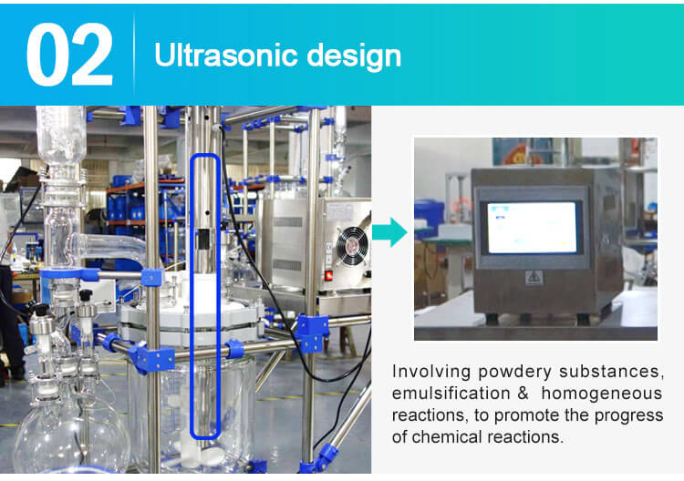 Ultrasonic stirred reactor;