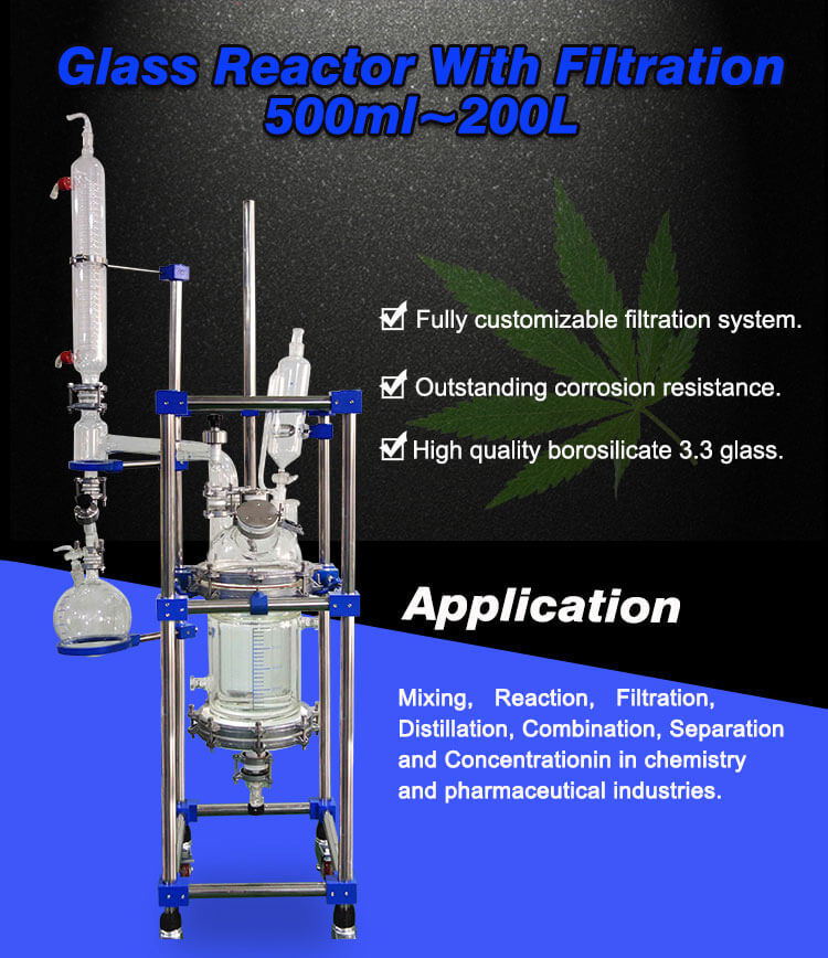 10L Factory Price Lab Jacketed Glass Reactor;